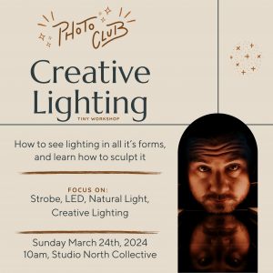 Cover Image for a photography workshop on creative lighting