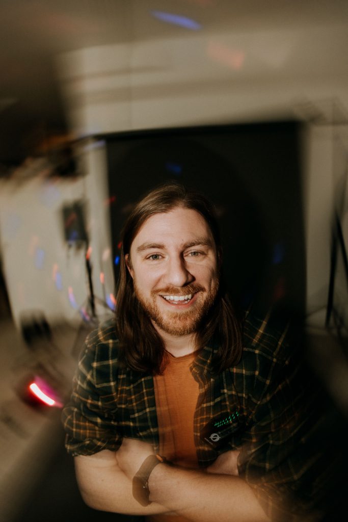 Photographer standing in as a model for our Creative Lighting Photography Workshop