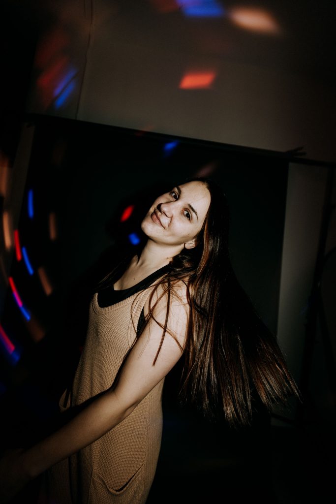 Photographer standing in as a model for our Creative Lighting Photography Workshop