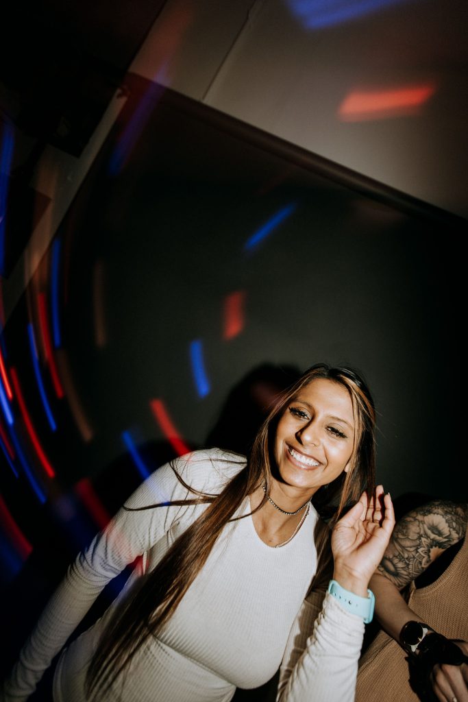 Photographer standing in as a model for our Creative Lighting Photography Workshop